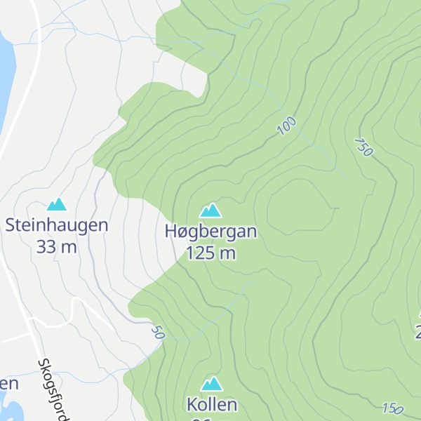 Map of Høgbergan