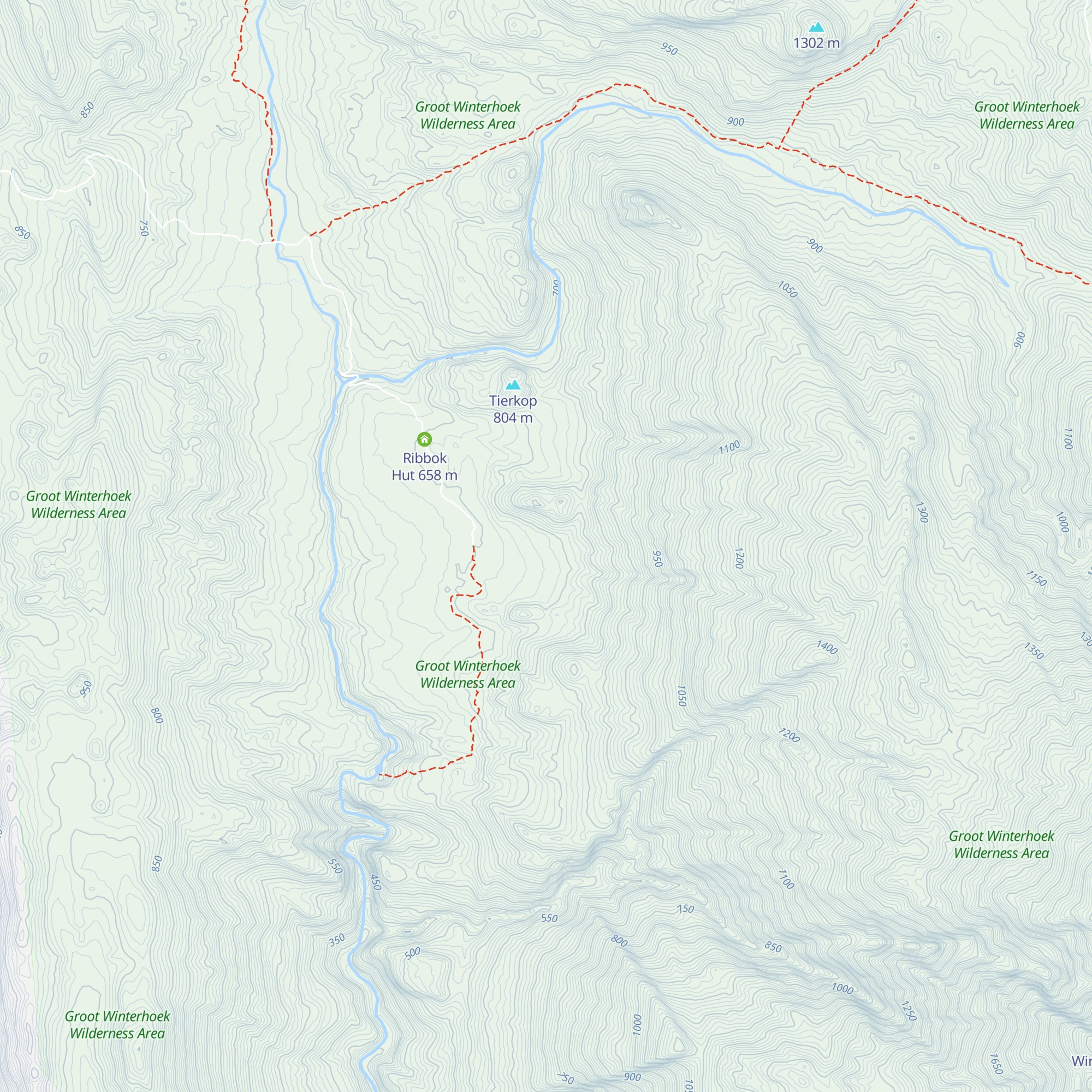 Suikerbekkie Hut map