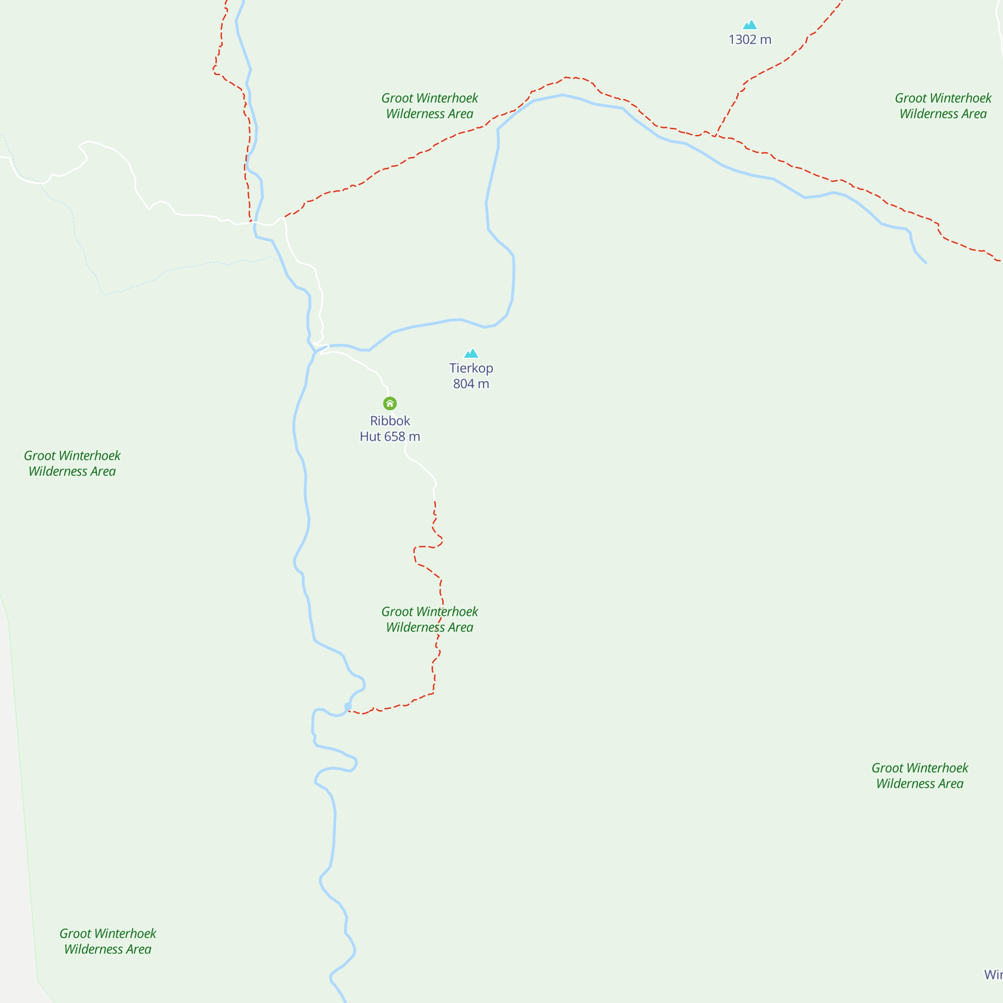 Suikerbekkie Hut map