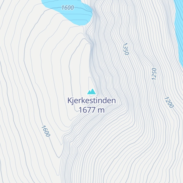 Map of Kjerkestinden