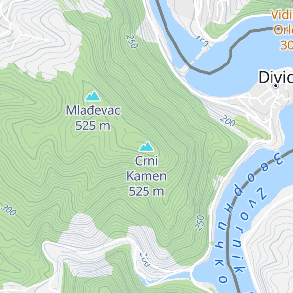 Map of Crni Kamen