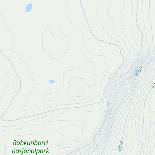Map of Kurfjellet Gussavárri