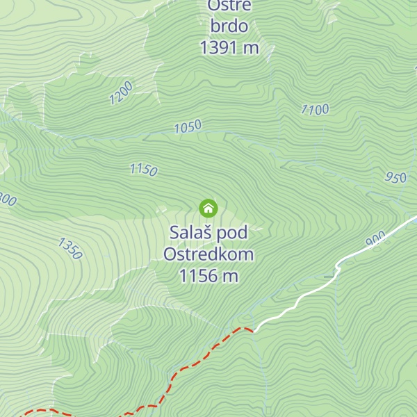 Map of Salaš pod Ostredkom