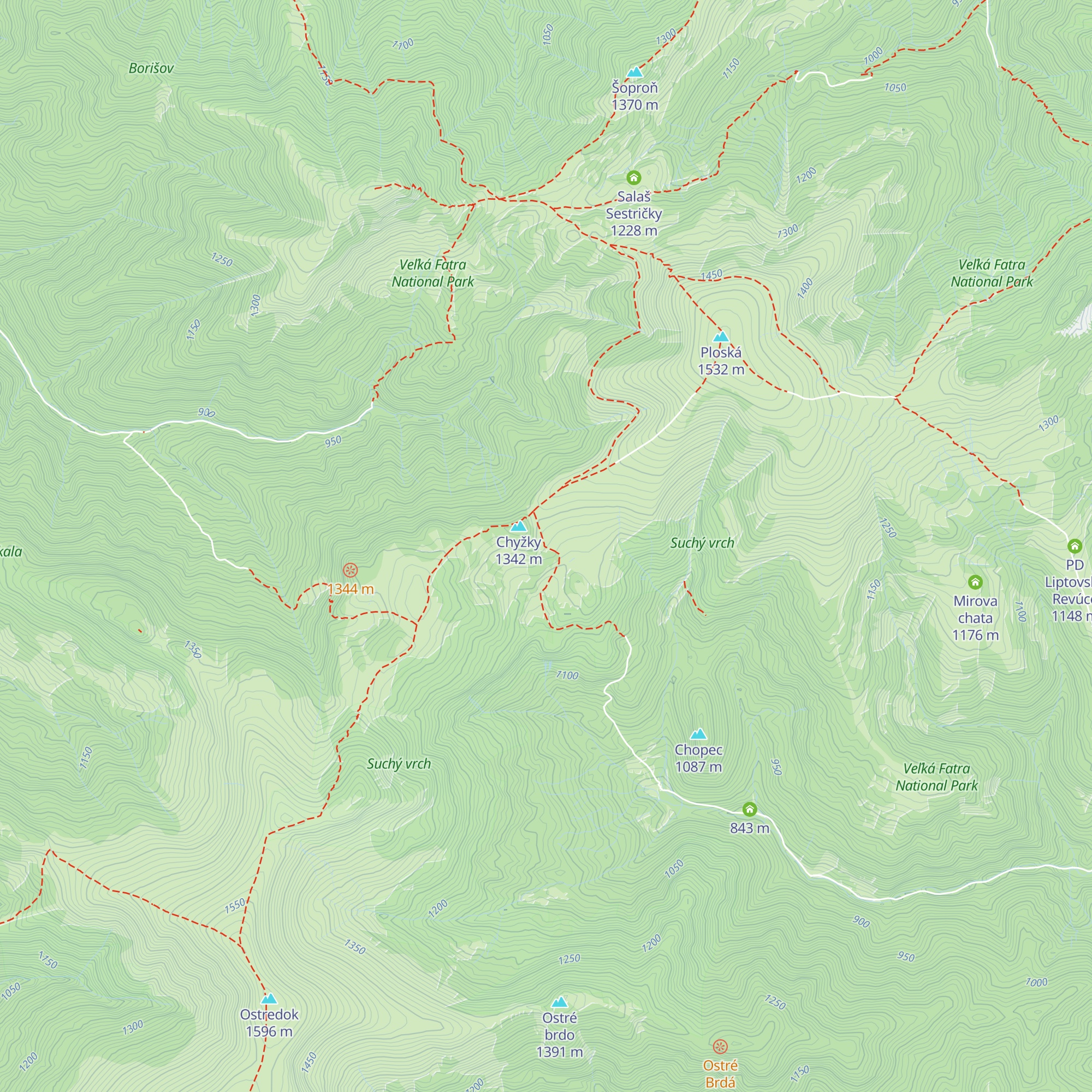 Koliba Chyžka map