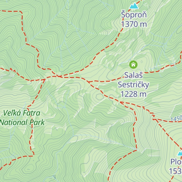 Map of Beliansky salaš-útulňa