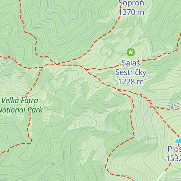 Map of Salaš pod Ploskou