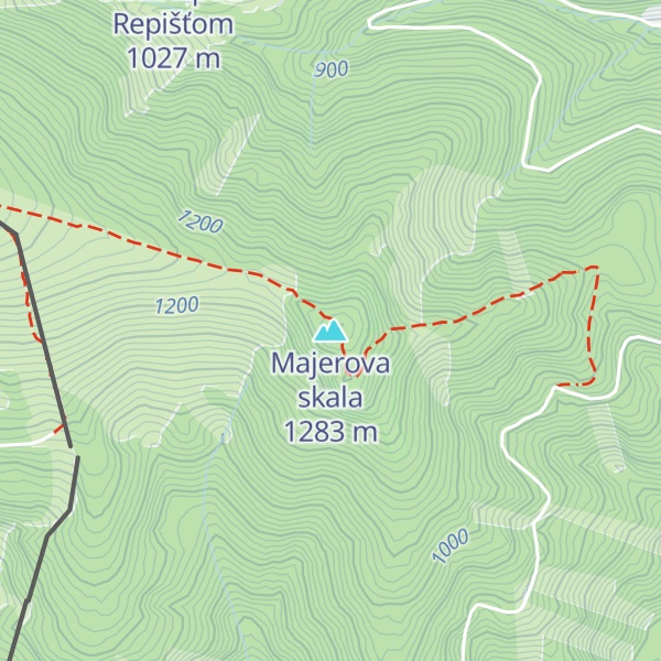Map of Majerova skala