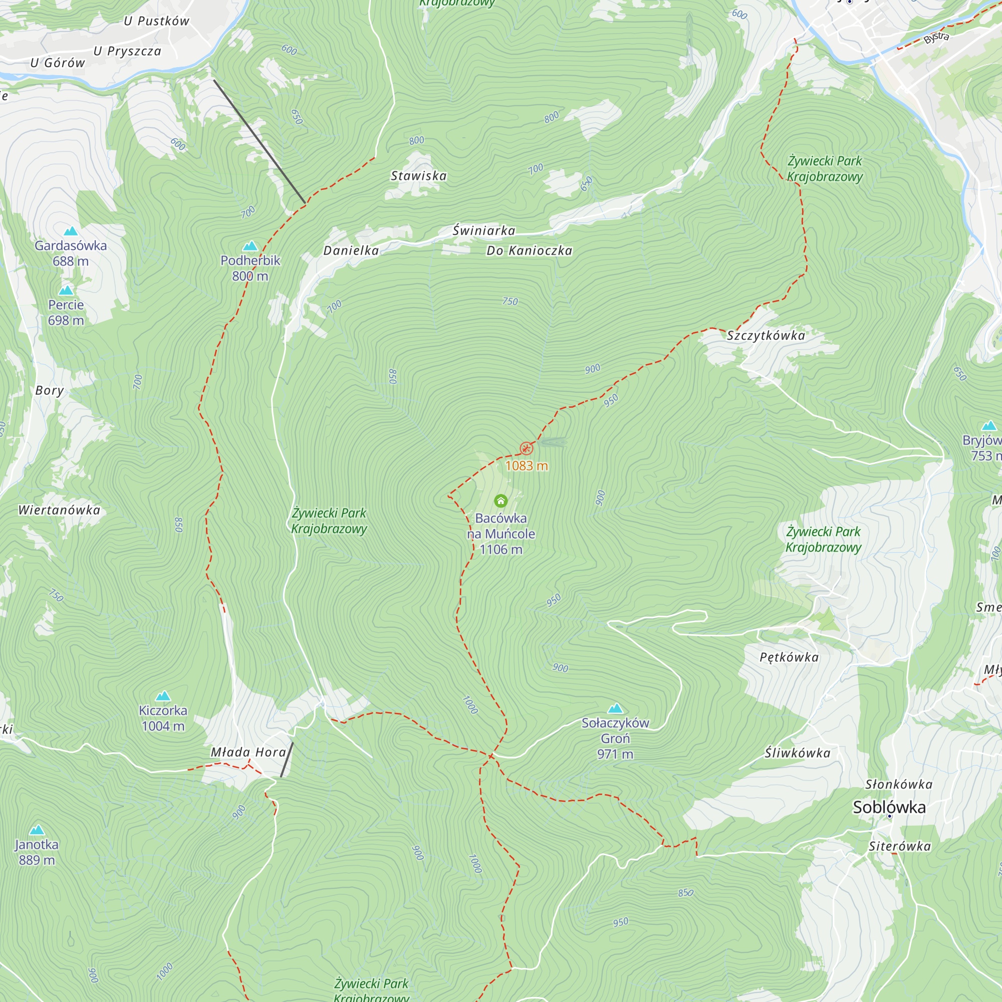 Bacówka na Muńcole map