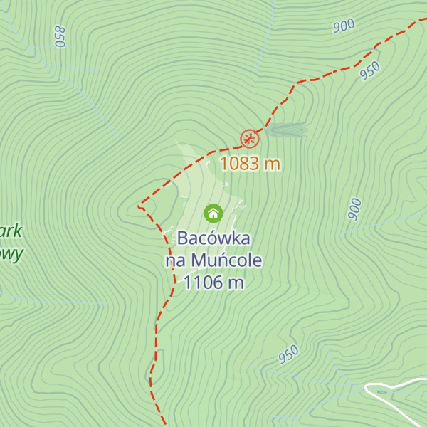 Map of Bacówka na Muńcole