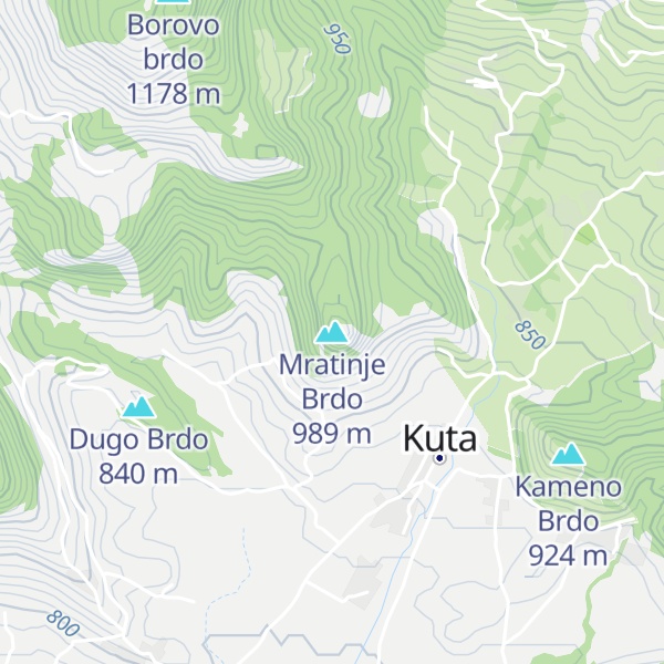Map of Mratinje Brdo