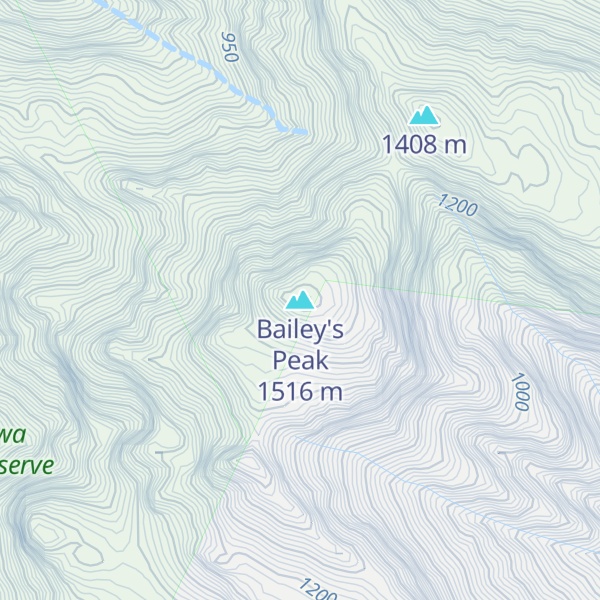 Map of Bailey's Peak