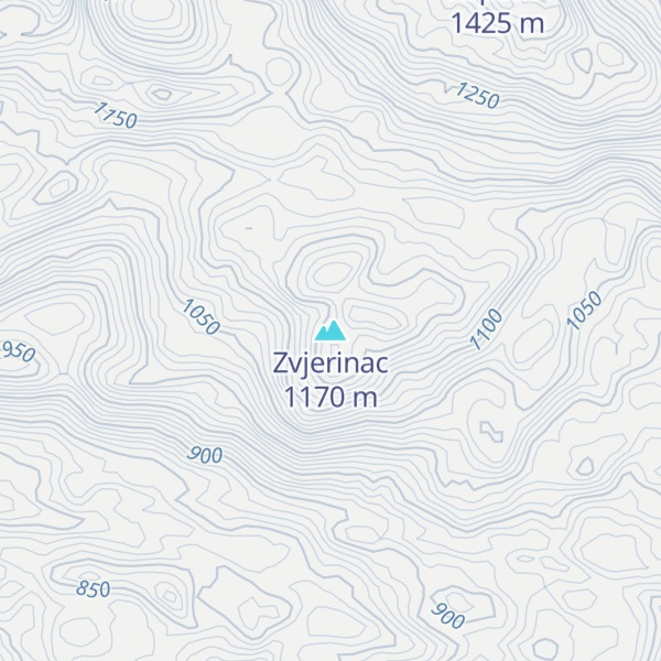 Map of Zvjerinac