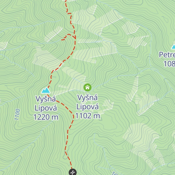 Map of Vyšná Lipová