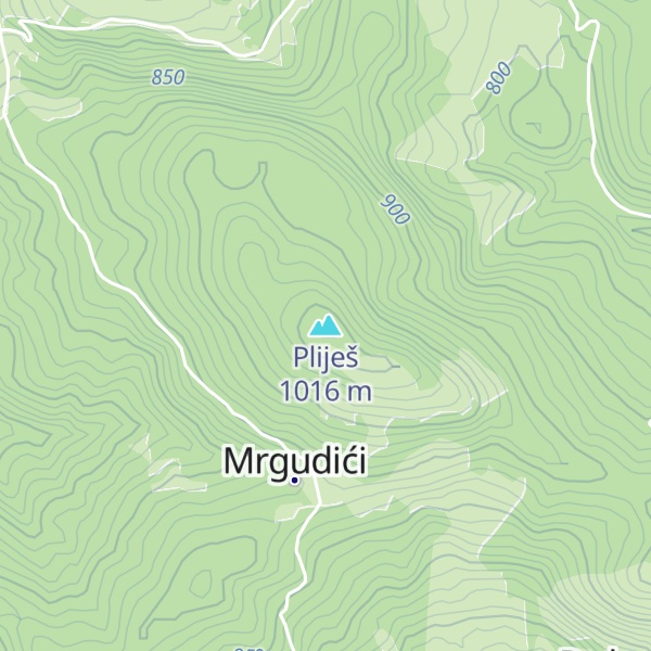 Map of Pliješ