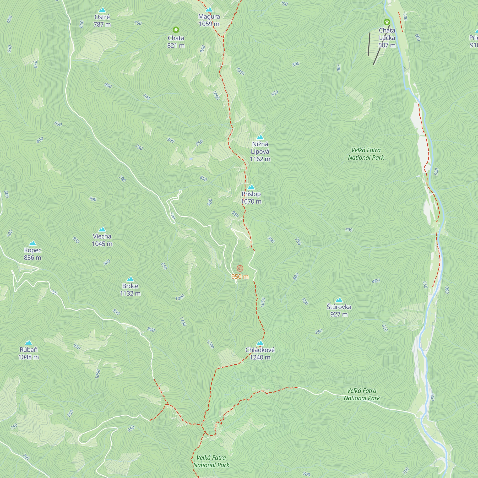 Koliba Príslop map