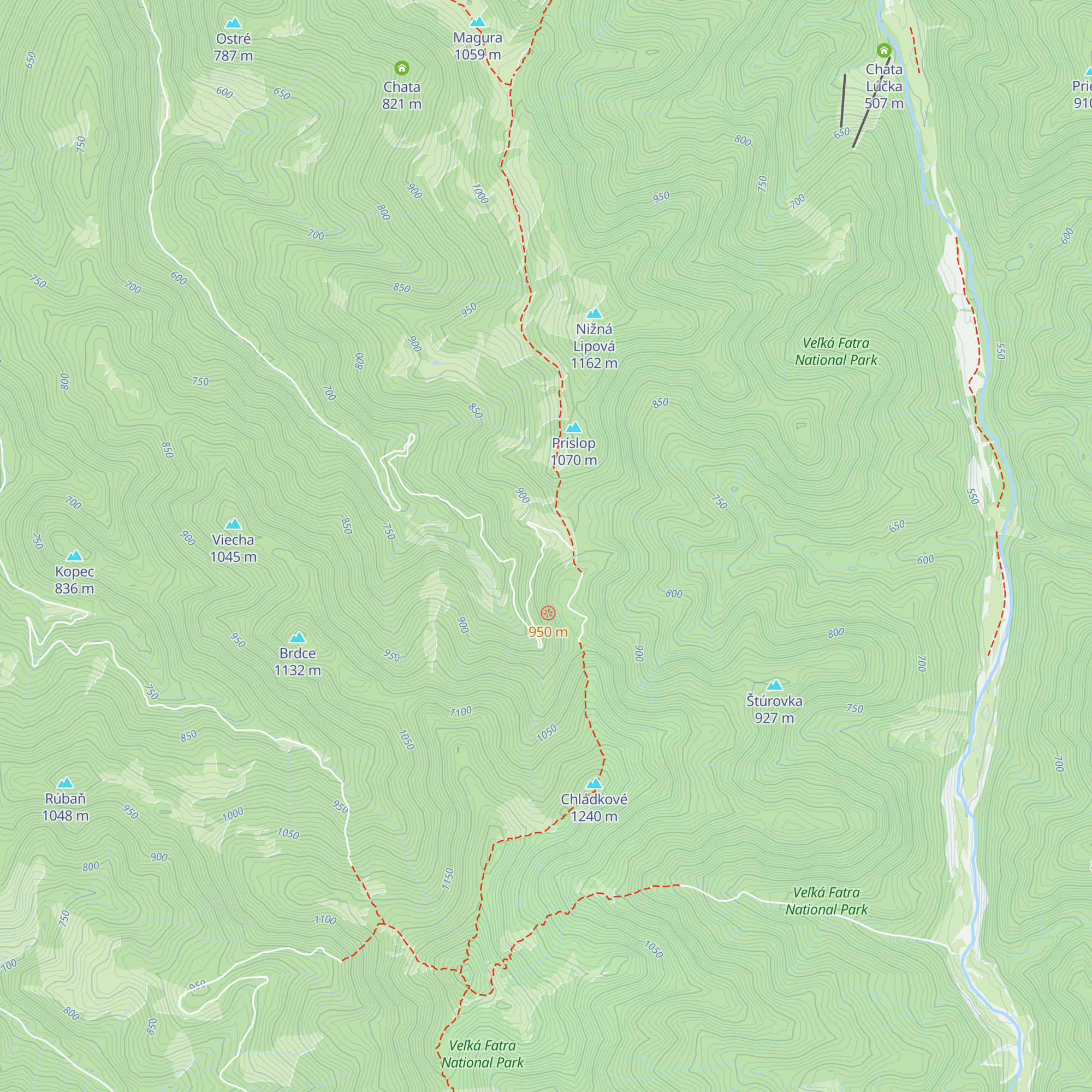 Koliba Príslop map