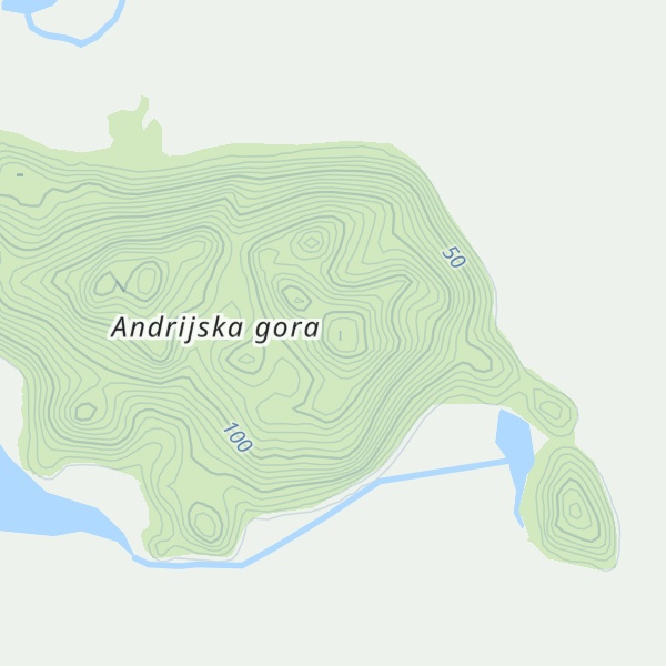 Map of Andrijska Gora