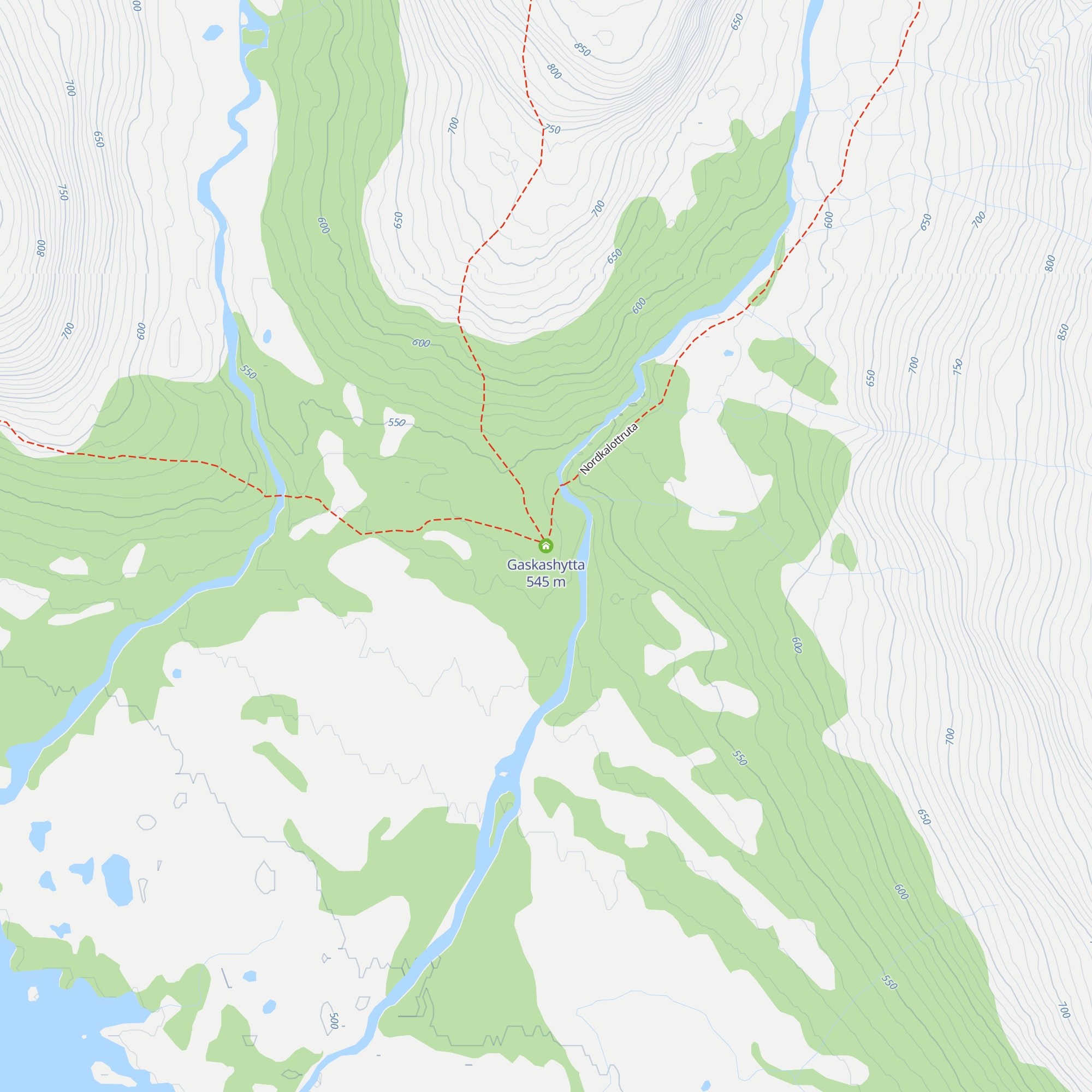 Gaskashytta map