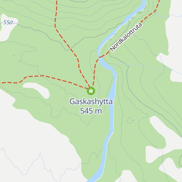 Map of Gaskashytta