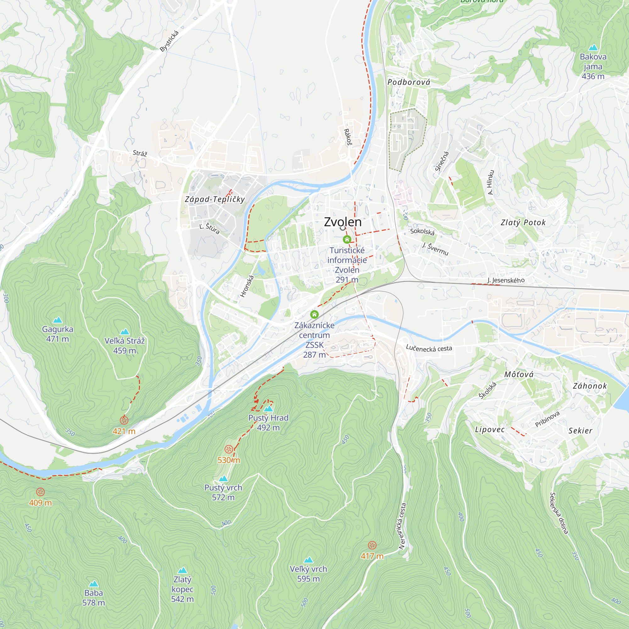 Zákaznícke centrum ZSSK map