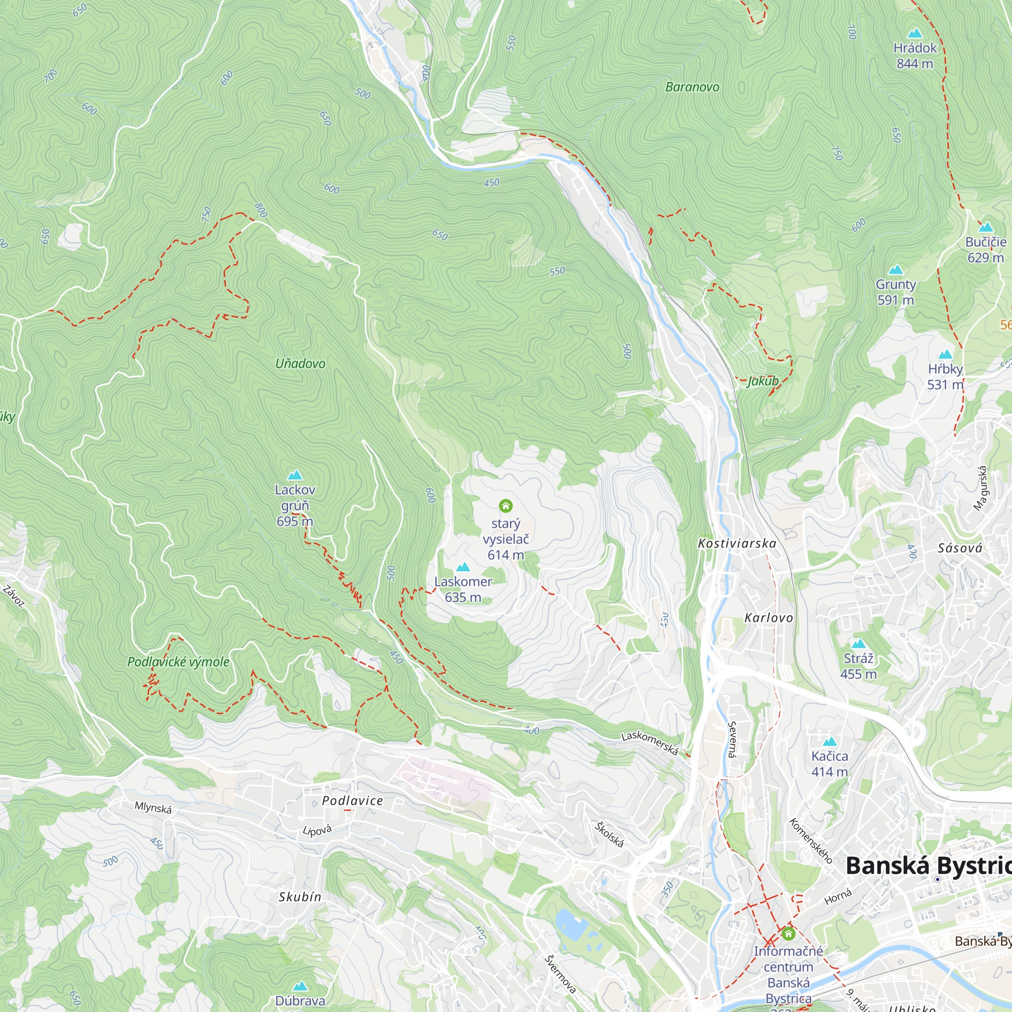 starý vysielač map