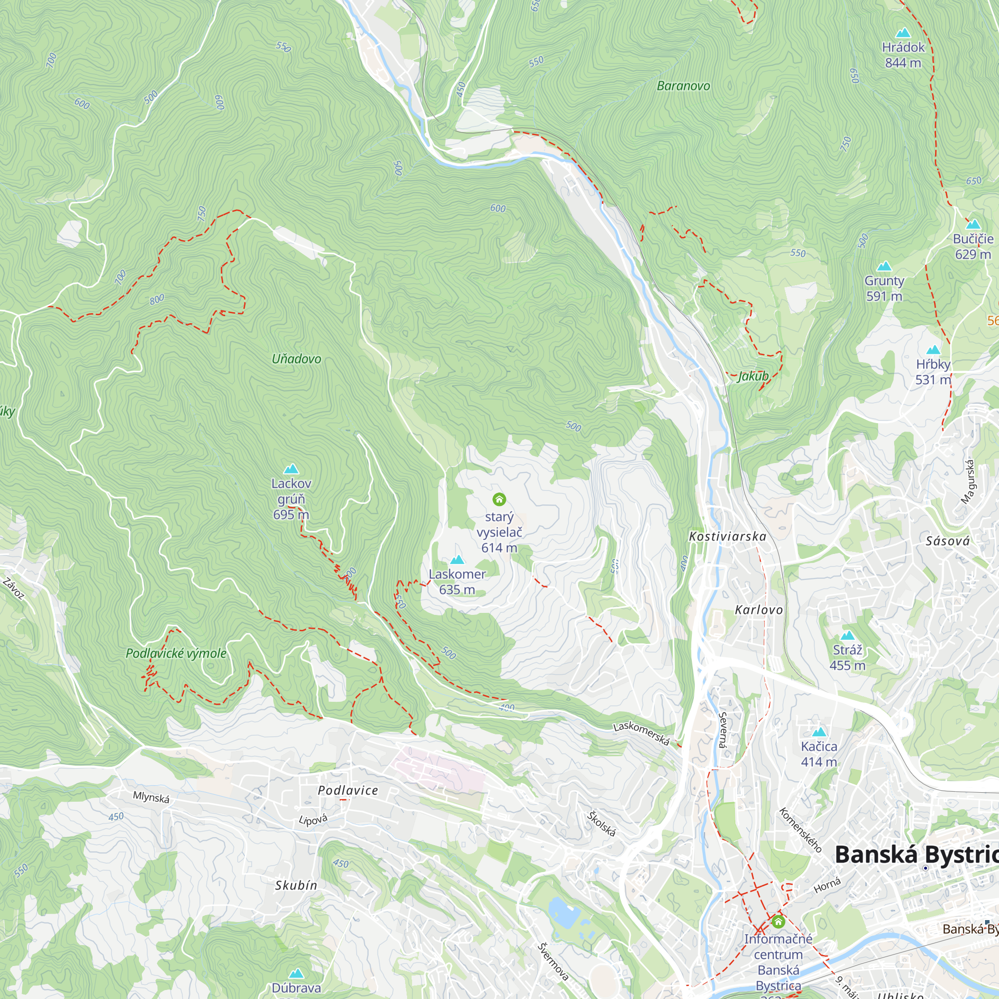 starý vysielač map