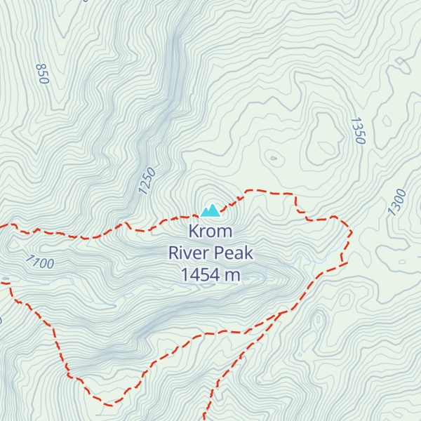 Map of Krom River Peak