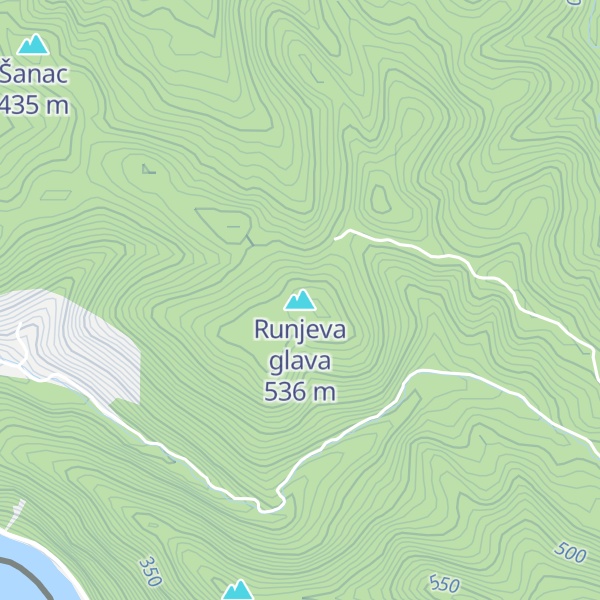 Map of Runjeva glava