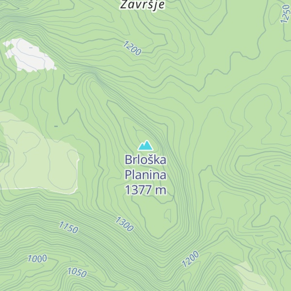 Map of Brloška Planina