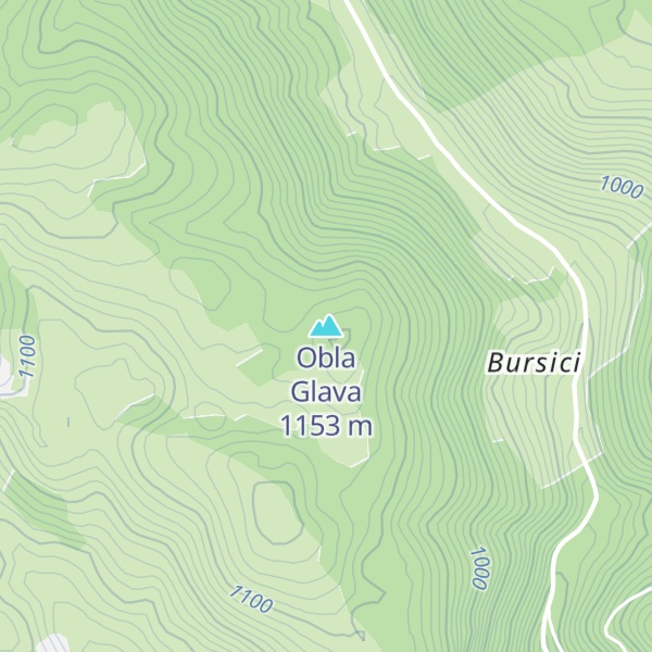 Map of Obla Glava