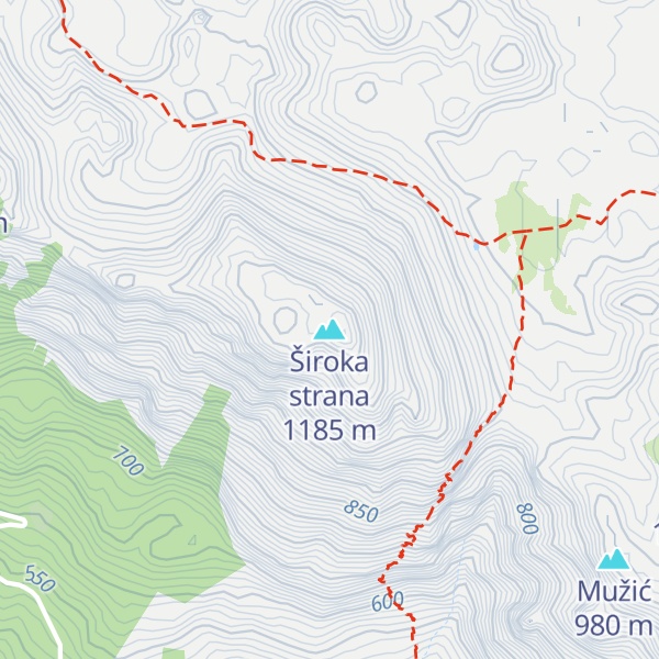 Map of Široka strana
