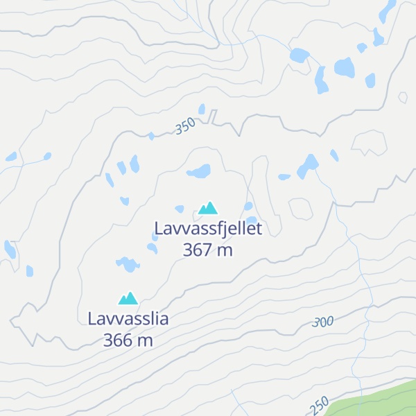 Map of Lavvassfjellet