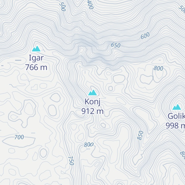 Map of Konj