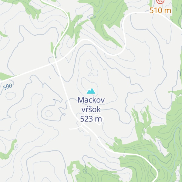 Map of Mackov vŕšok