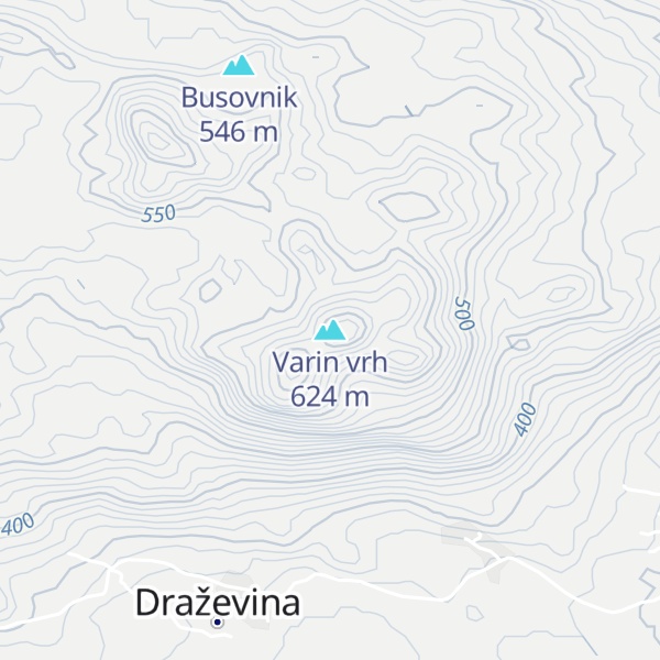 Map of Varin vrh