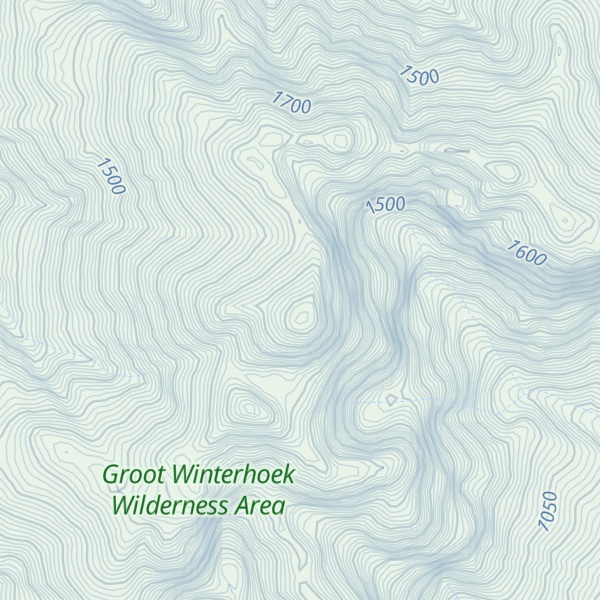 Map of Klein-Winterhoekpiek