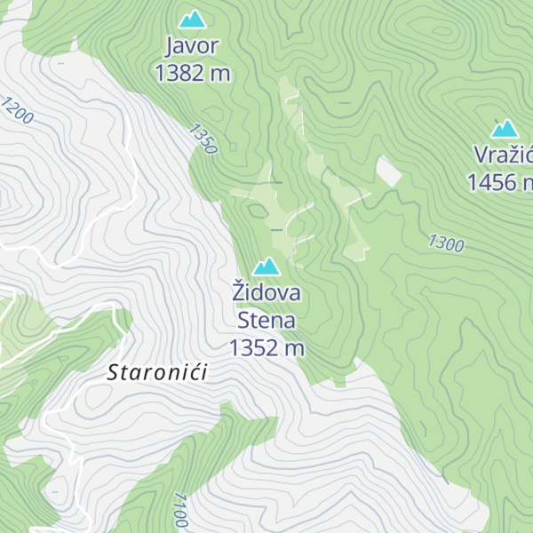 Map of Židova Stena