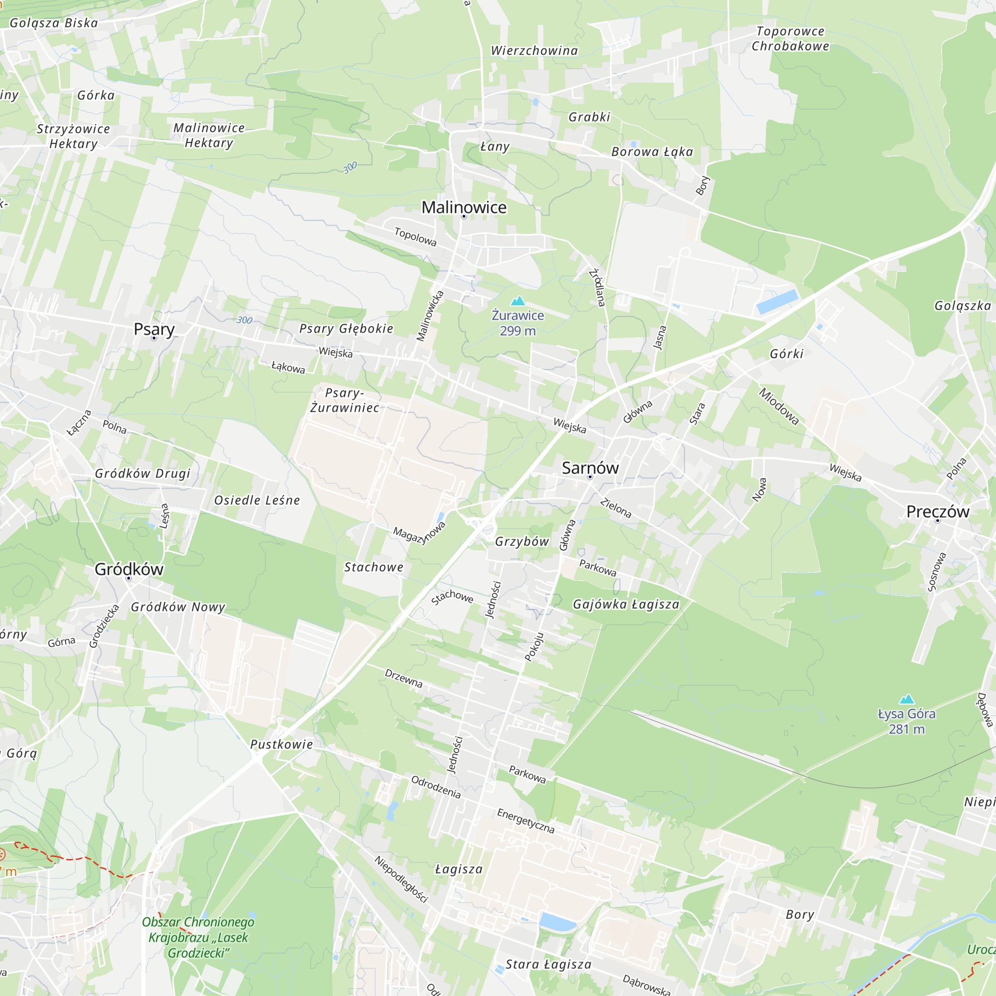 Chata z Zalipia map