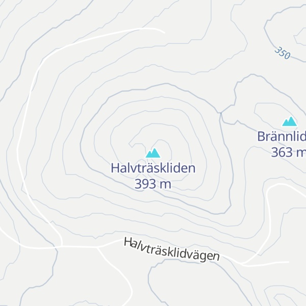 Map of Halvträskliden