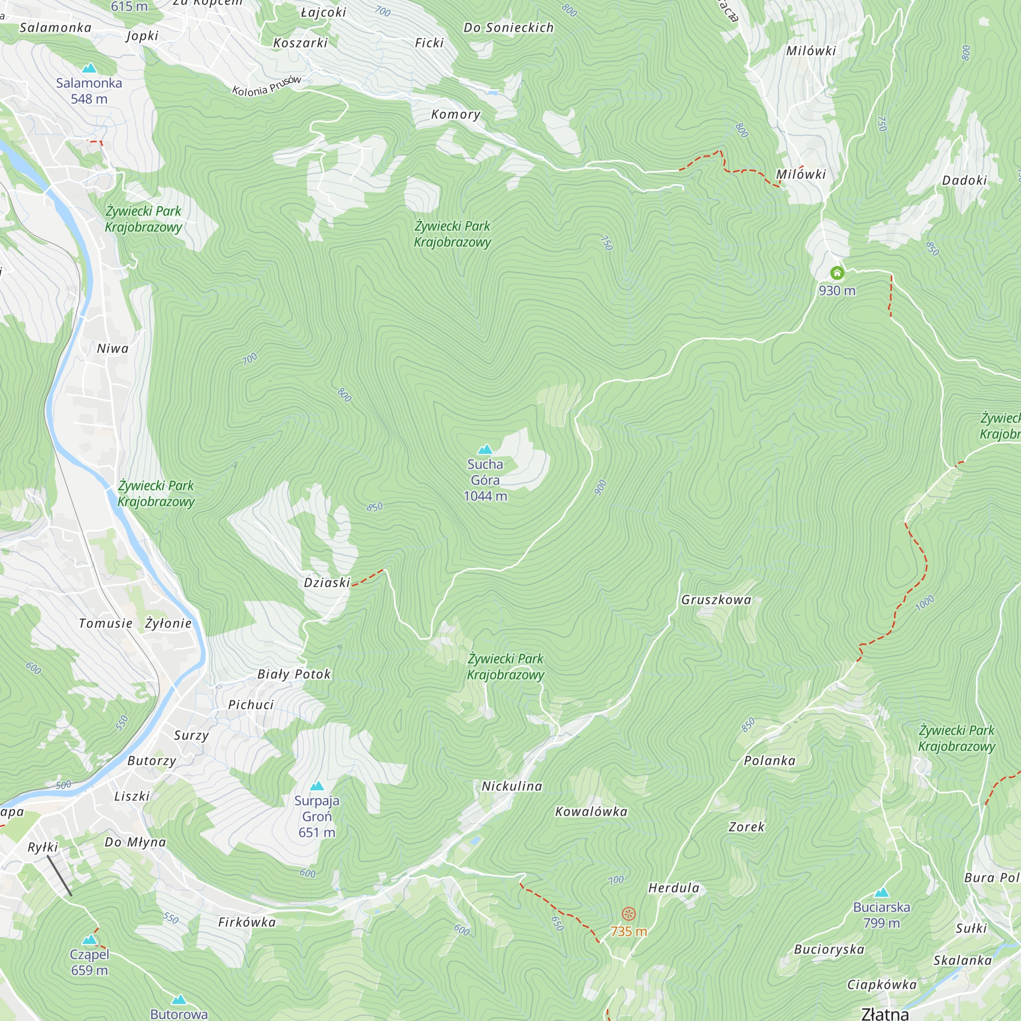 Chatka na Suchej Górze map