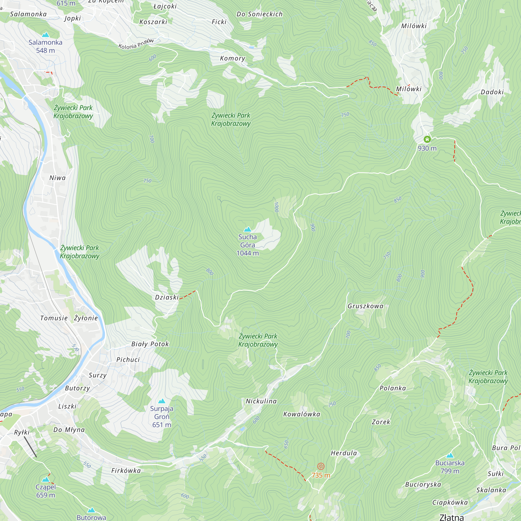 Chatka na Suchej Górze map