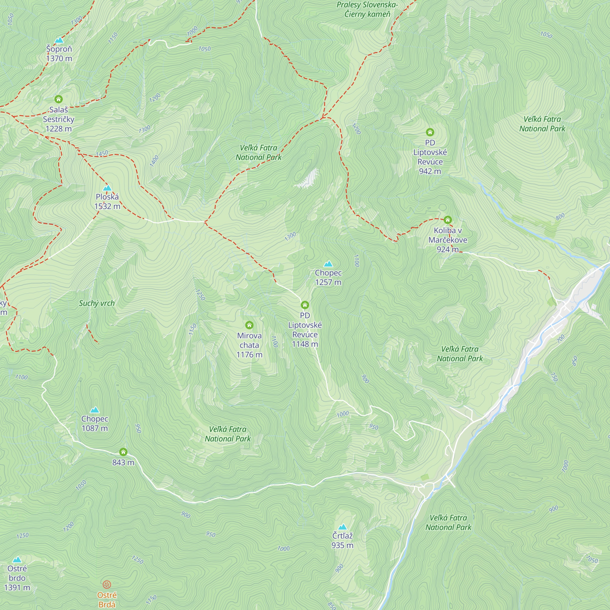 PD Liptovské Revúce map