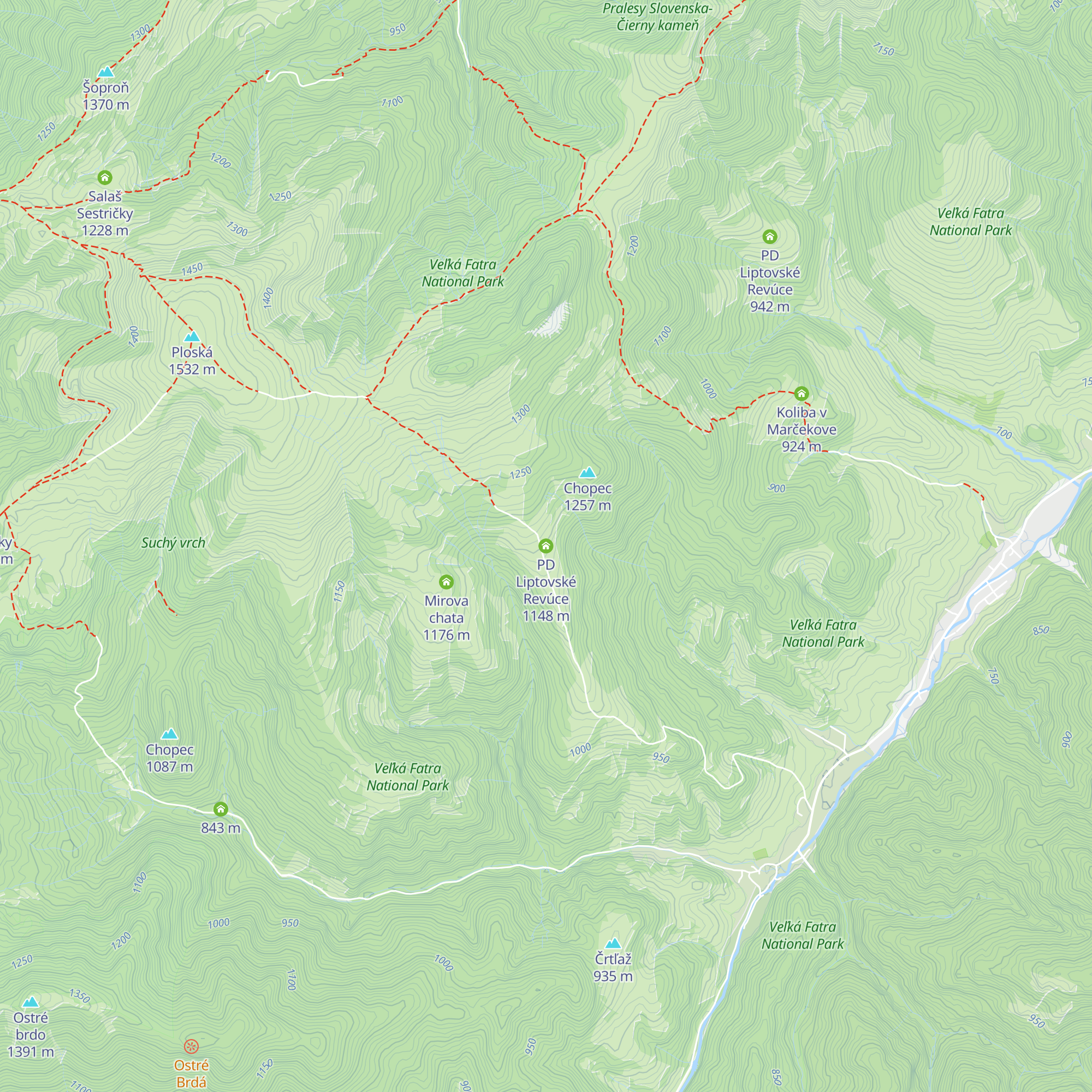 PD Liptovské Revúce map