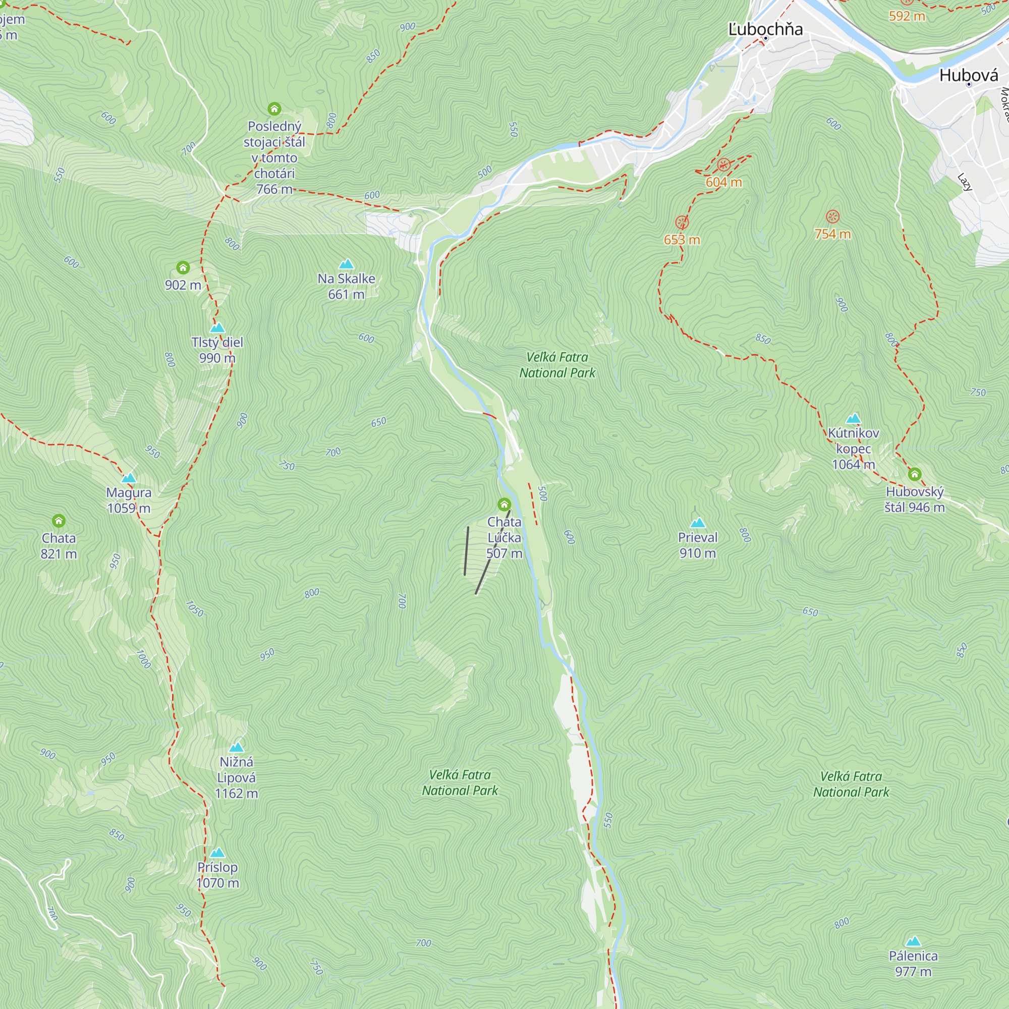 Chata Lúčka map