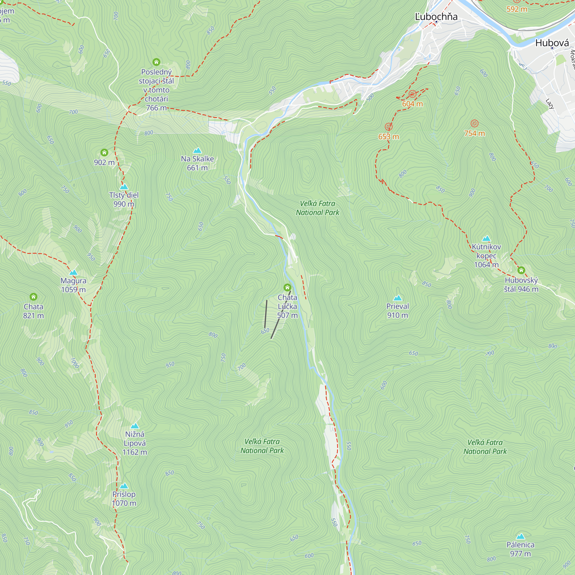 Chata Lúčka map