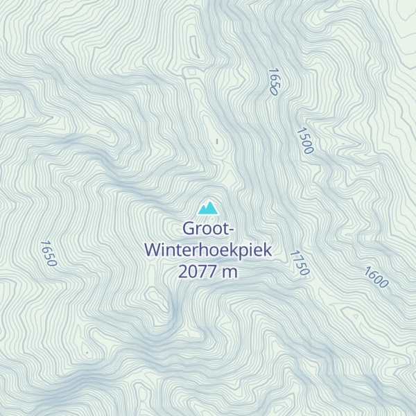 Map of Groot-Winterhoekpiek