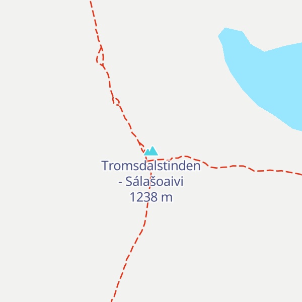 Map of Tromsdalstinden - Sálašoaivi