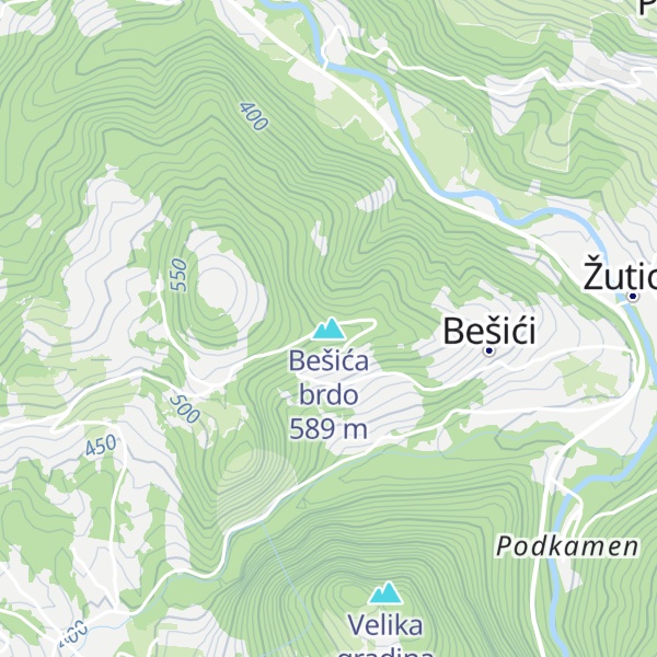 Map of Bešića brdo