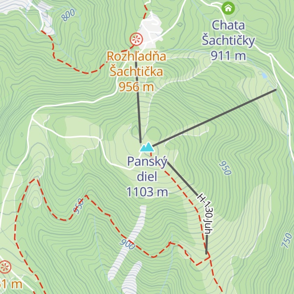 Map of Panský diel