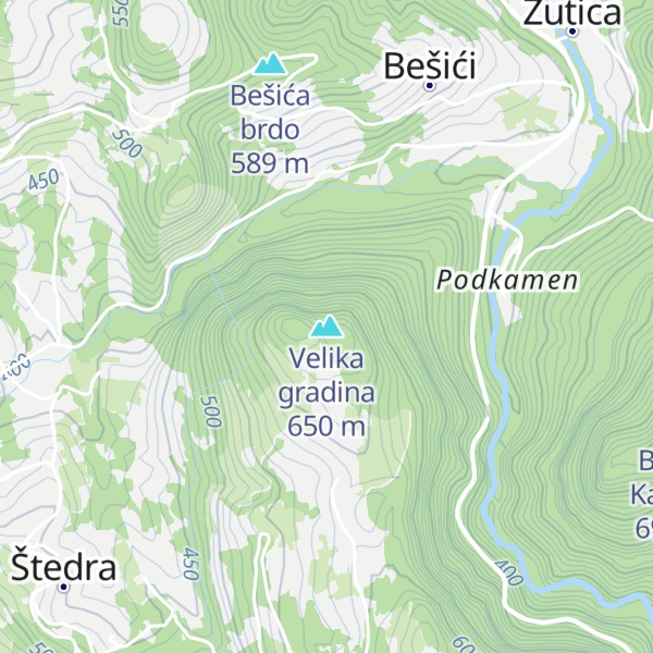 Map of Velika gradina